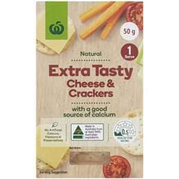 Woolworths Cheese & Crackers Extra Tasty 50g