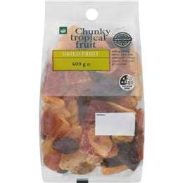 Woolworths Tropical Dried Fruit Snack Mix 400g