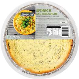 Home Chef Quiche Spinach & Feta Chilled Meal 700g