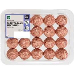 Woolworths Beef & Lamb Meatballs 400g