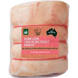 Woolworths Pork Loin Roast Boneless Small 1kg - 2kg
