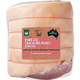 Woolworths Pork Leg Roast Boneless 1.2kg - 2.6kg