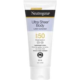 Neutrogena SPF 50 Ultra Sheer Body Lotion Sunscreen 85mL
