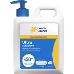 Cancer Council SPF 50+ Ultra Sunscreen Pump 1L