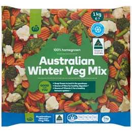 Woolworths Frozen Australian Winter Veg Mix 1kg