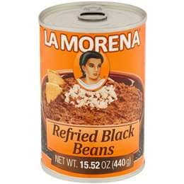 La Morena Refried Black Beans 440g