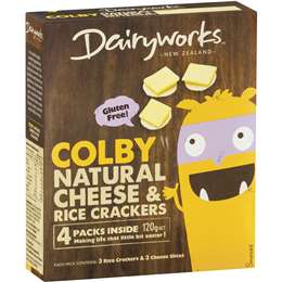 Dairyworks Colby Cheese & Rice Crackers 120g x 4 pack