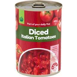 Woolworths Diced Italian Tomatoes 400g
