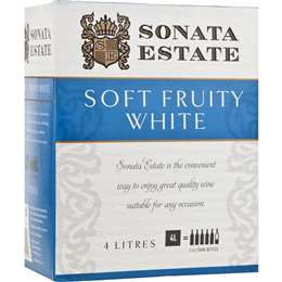 Sonata Estate Cask Wine Soft Fruity White 4L