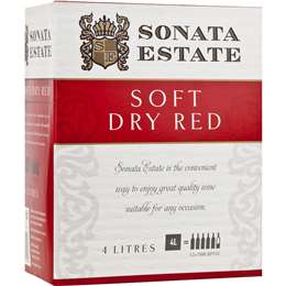 Sonata Estate Cask Wine Soft Dry Red 4L