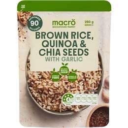 Macro Brown Rice Quinoa Chia & Garlic Pouch 250g