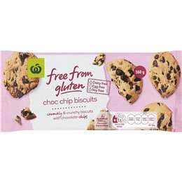 Woolworths Free From Gluten Chocolate Chip Biscuit 160g