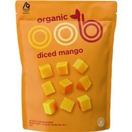 Oob Organic Frozen Diced Mango 500g