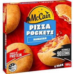 McCain Pizza Pocket Snacks Hawaiian 4 pack