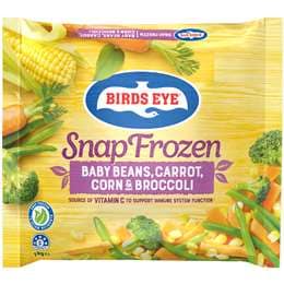 Birds Eye Snap Frozen Baby Beans Carrot Corn & Broccoli 1kg