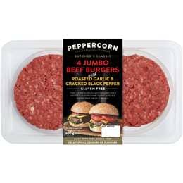 Peppercorn Butch Beef Jumbo Burger Garlic Pepper 600g