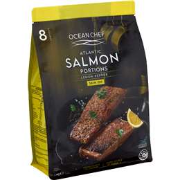 Ocean Chef Atlantic Salmon Portions Lemon Pepper 1kg