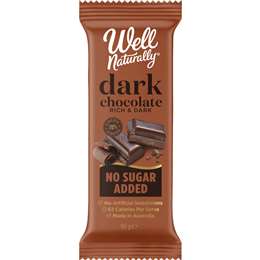 Well Naturally Bar Sugar Free Dark 90g