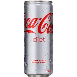 Coca-Cola Diet Soft Drink Can 250mL