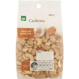 Woolworths Cashews Roasted 400g