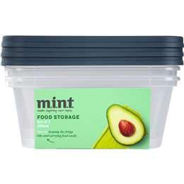MINT Food Storage Containers 300mL x 3 pack