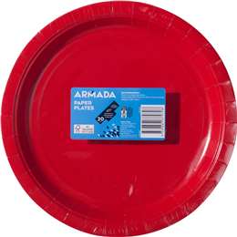 Armada Paper Plates Coloured Assorted 20 pack