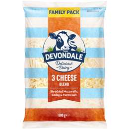 Devondale 3 Cheese Blend Shredded 600g