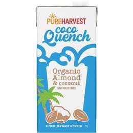 PureHarvest Coco Quench Organic Almond & Coconut Long Life Milk 1L