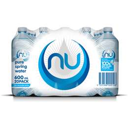 Nu Pure Still Spring Water 600mL x 20 pack