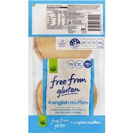 Woolworths Free From Gluten Eng Muffins 4 pack