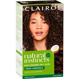 Clairol Natural Instincts Hair Colour 4 Dark Brown Semi Permanent each