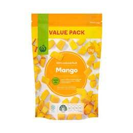 Woolworths Frozen Mango 1kg