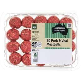 Woolworths Pork & Veal Meatballs 400g