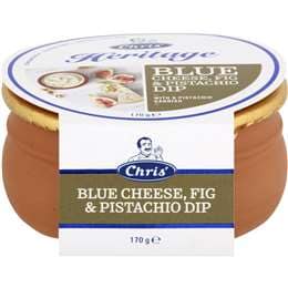 Chris' Heritage Dips Blue Cheese Fig & Pistachio 170g