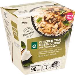 Woolworths Thai Green Chicken Curry With Jasmine Rice 350g
