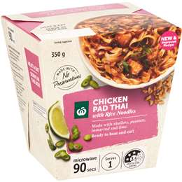 Woolworths Chicken Pad Thai With Rice Noodles 350g