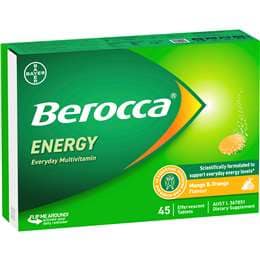 Berocca Vitamin B & C Mango & Orange Flavour Energy 45 pack