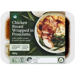 Woolworths Prosciutto Wrapped Chicken Chilled Meal 400g