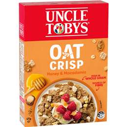 Uncle Tobys Oat Crisp Honey & Macadamia Breakfast Cereal 475g