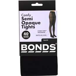 Bonds Comfy Tops Semi Opaque Tights Black Sml-Med each