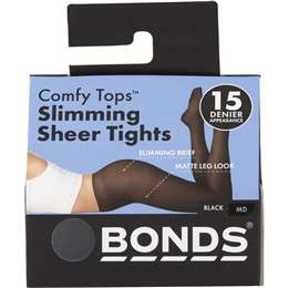 Bonds Comfy Tops Slimming Sheer Tights Black Sml each