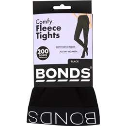 Bonds Comfy Tops Fleecy Tights Black Tl-Xt each