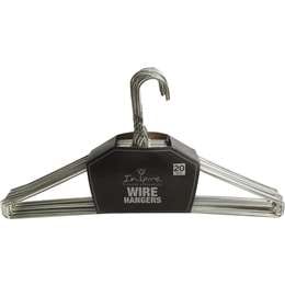 Woolworths Essentials Wire Hangers 20 pack