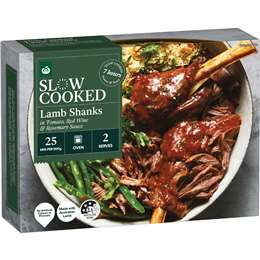 Woolworths Slow Cooked Lamb Shanks In Tomato Red Wine & Rosemary 770g - 1.25kg