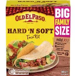 Old El Paso Bulk Hard & Soft Taco Kit Mexican Style 560g
