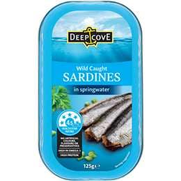 Deep Cove Sardines In Springwater 125g