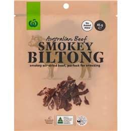 Woolworths Australian Beef Smokey Biltong 45g