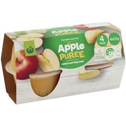 Woolworths Apple Puree 4 pack