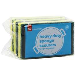 Woolworths Essentials Heavy Duty Sponge Scourers 3 pack