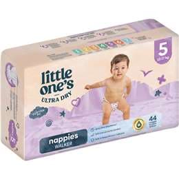 Little One's Ultra Dry Nappies Size 5 Walker (12-17kg) 44 pack